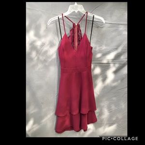 B. Darlin Burgundy Formal Dress